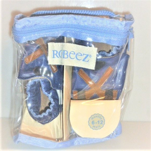 Robeez BABY BOOTIES Size 6-12 Months NHL Baby Slippers HOCKEY Stick Hockey Net - Picture 2 of 6